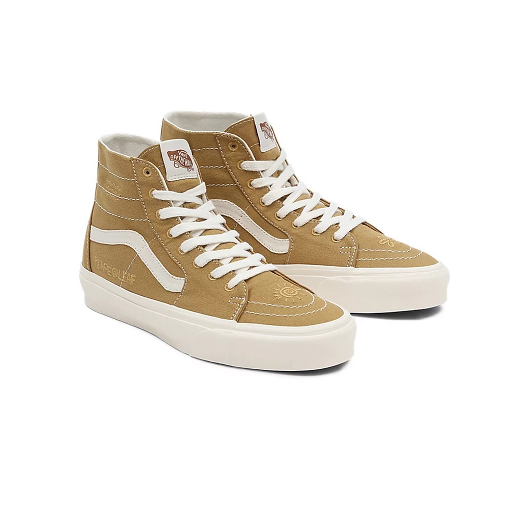 SEPATU VANS OFF THE WALL | SK8 HI TAPERED  ECO THEORY MUSTARD GOLD TRUE WHITE