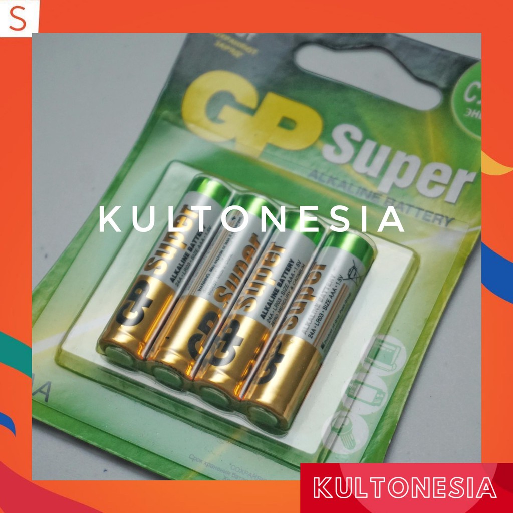 Baterai GP Super Alkaline AAA A3 1.5V isi 4