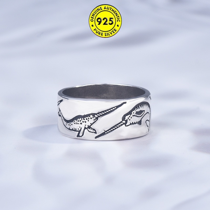 925 Silver New Creative Carved Ring