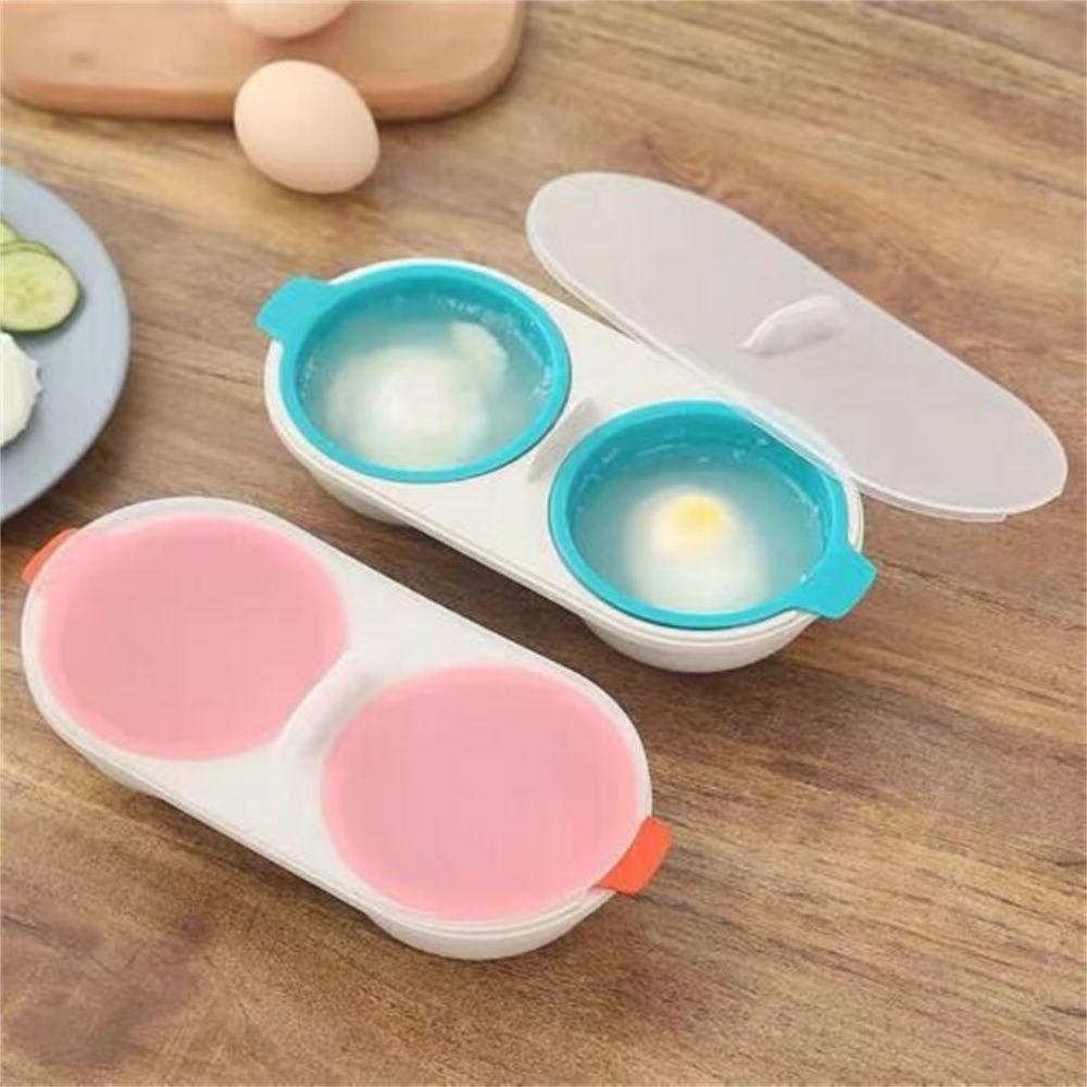 Preva Eggs Poacher Microwave Dapur Dengan Penutup Double Cup