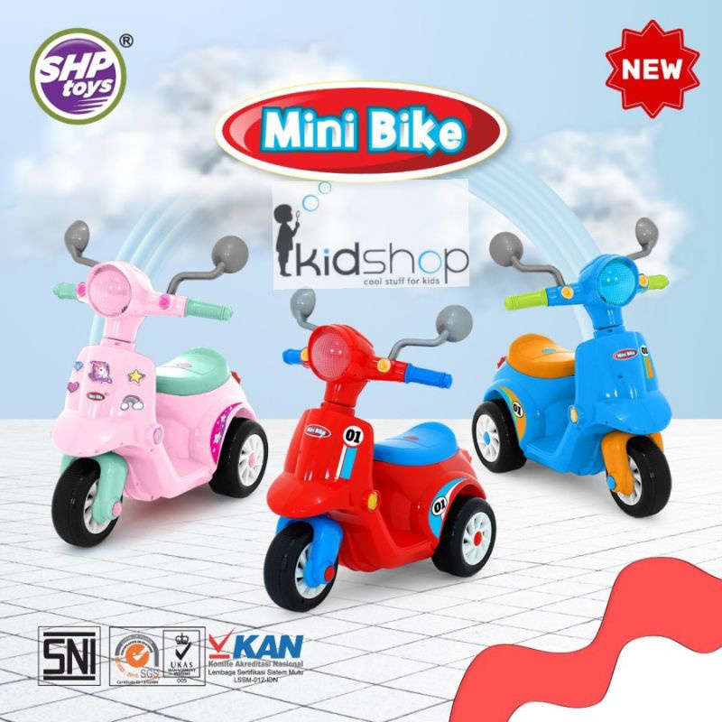 [KID] Mainan Anak Vespa Classic Sepeda Anak Roda Tiga (3) Mini Bike Scoopy Anak Musik Motor Vespa Mi
