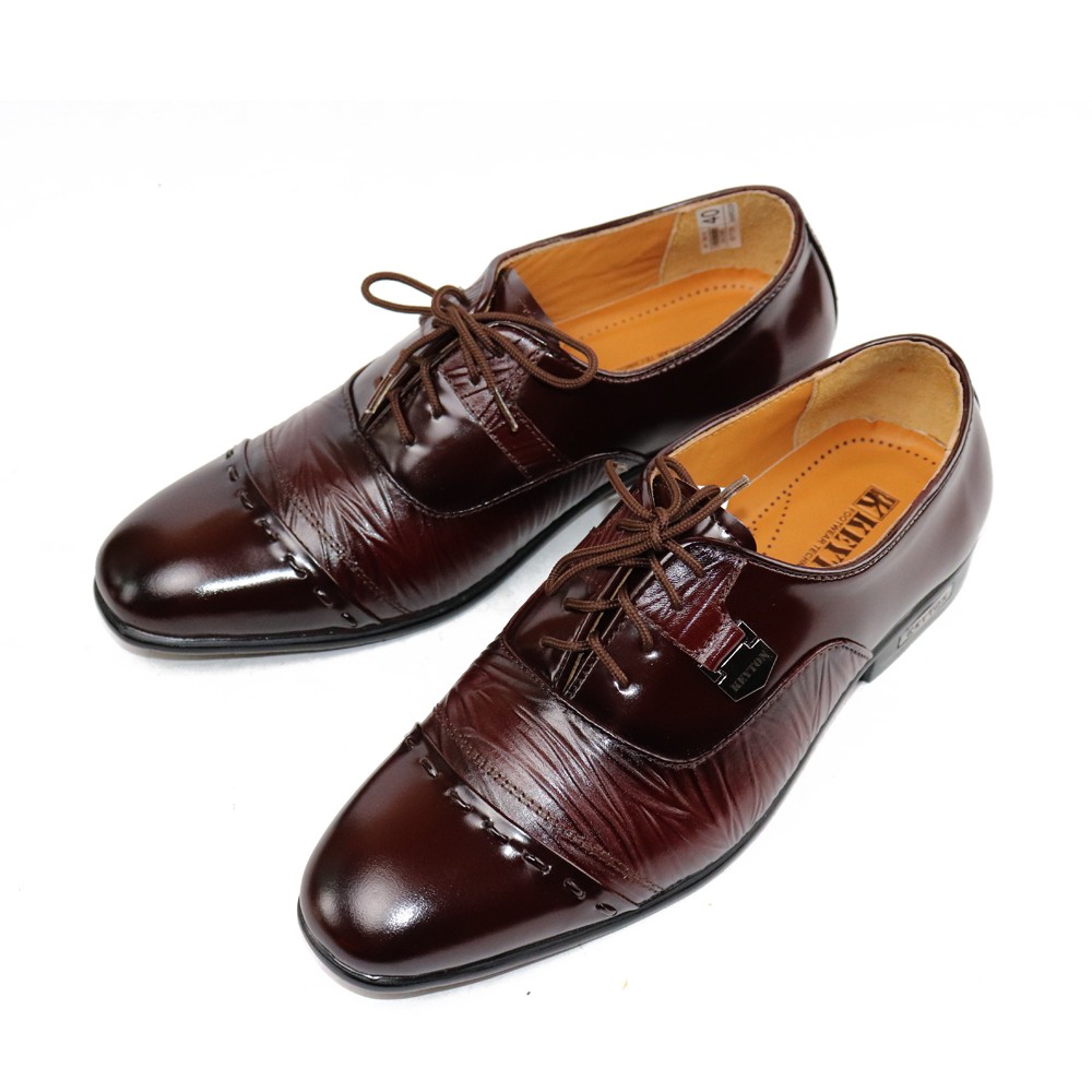Sepatu Formal Pria Tali Pantofel Pria Kulit Asli KEYTON FSN131