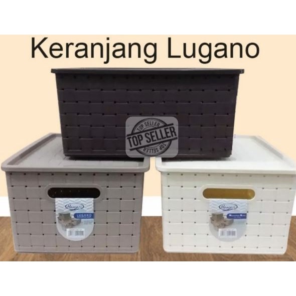 

Ready Keranjang Tutup Serbaguna Model Rajutan Rotan Container Lugano HW9250 Murah