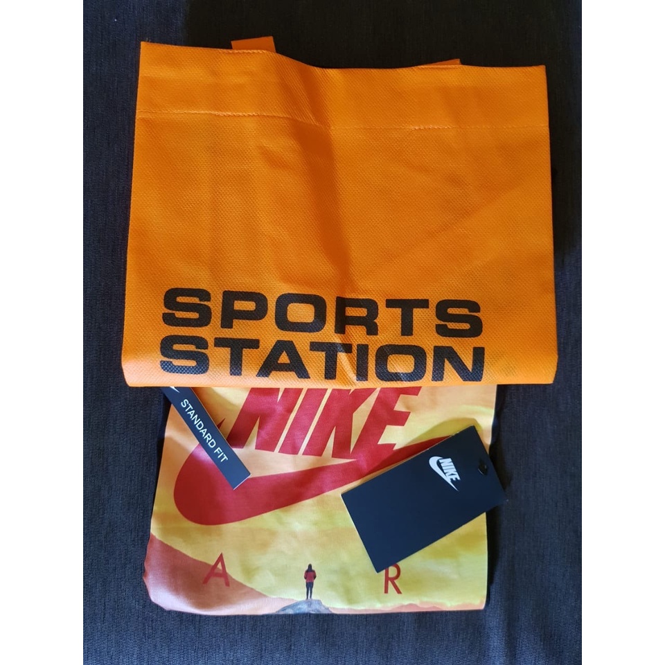 kaos nike original baju pria murah tee AIR PHOTO RARE BARU sz M hitam katun black jual rugi U3MQ