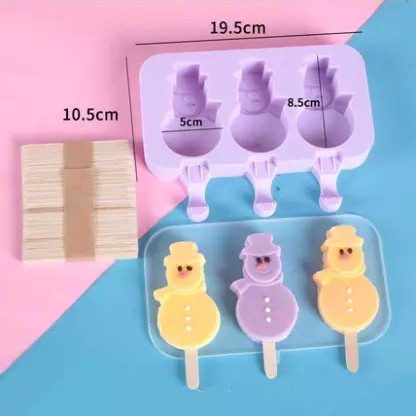 【GOGOMART】Cetakan Coklat Puding Es Krim Silikon / Ice Cream Silicon Molding