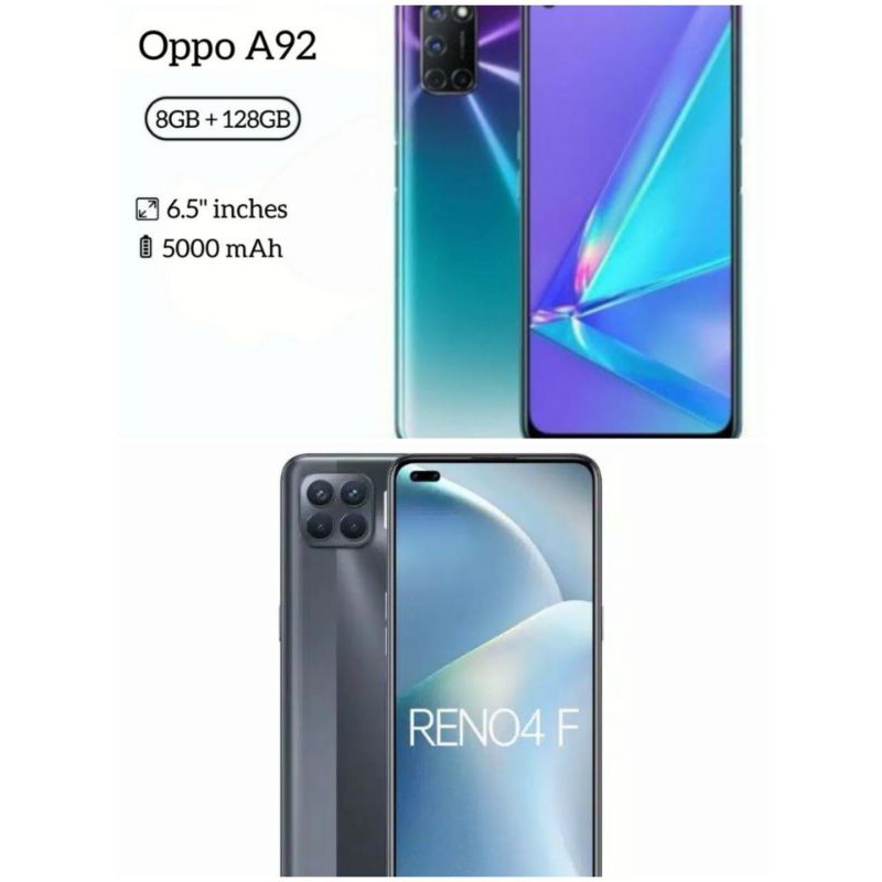 OPPO RENO 4 F & A 92 8/128 NEW/BARU FULLSET | Shopee Indonesia