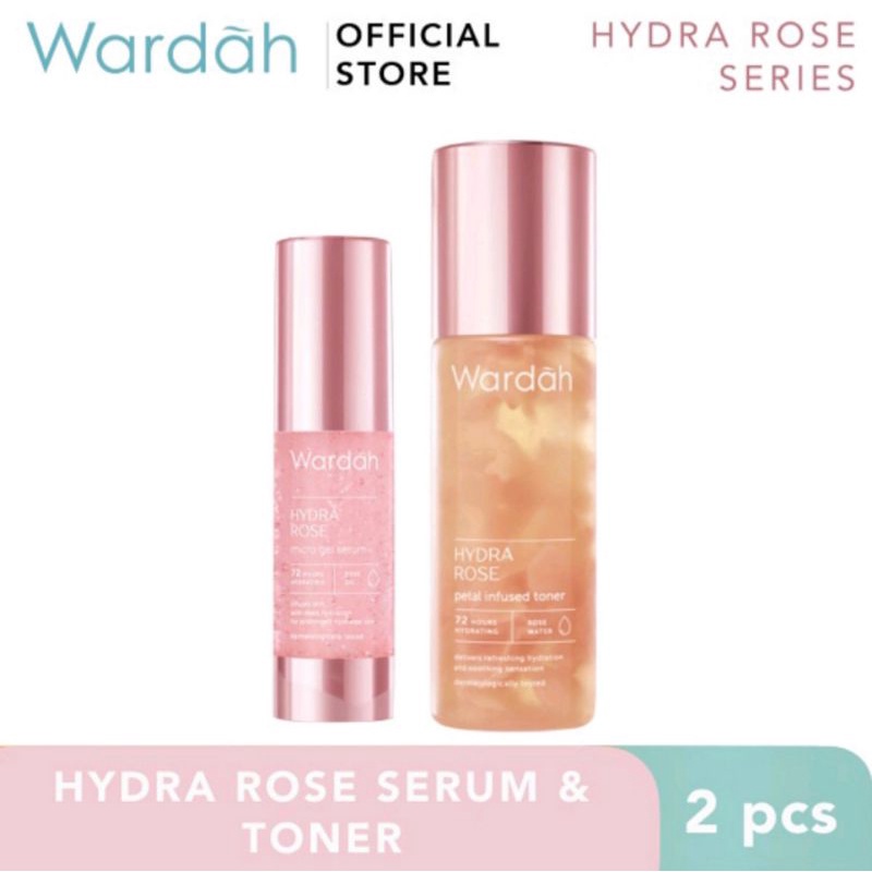Wardah Hydra Rose Serum & Toner (Preloved isi 95-98%)