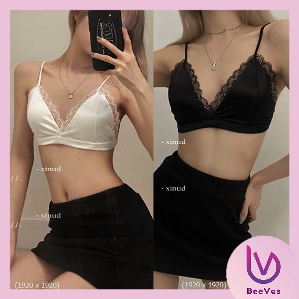 BV.ID BR654 BH BRA V PUSH UP SEKSI YOGA BRALETTE PAKAIAN DALAM WANITA IMPORT BAHAN SATIN