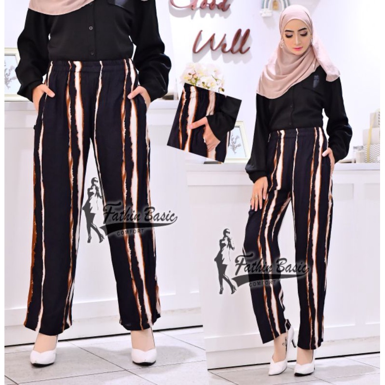 Celana Rayon  - Celana Rayon Motif - Dalmis - Tanahabang