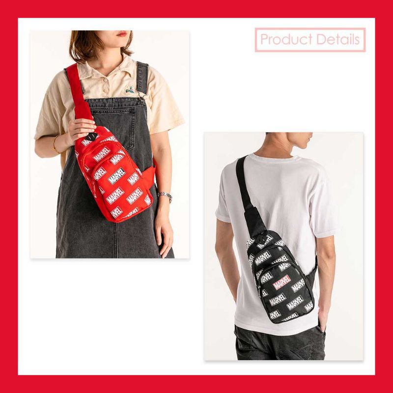 Miniso Marvel Tas Selempang Pria Crossbody Chest Bag