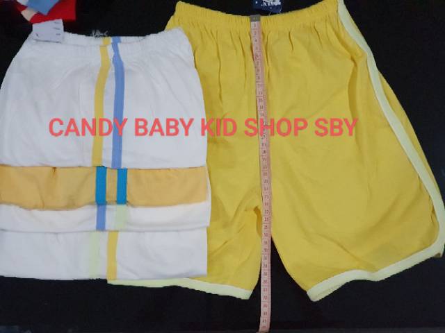 Celana Pendek Anak Ryan M L Putih Warna Print Santai Murah Halus