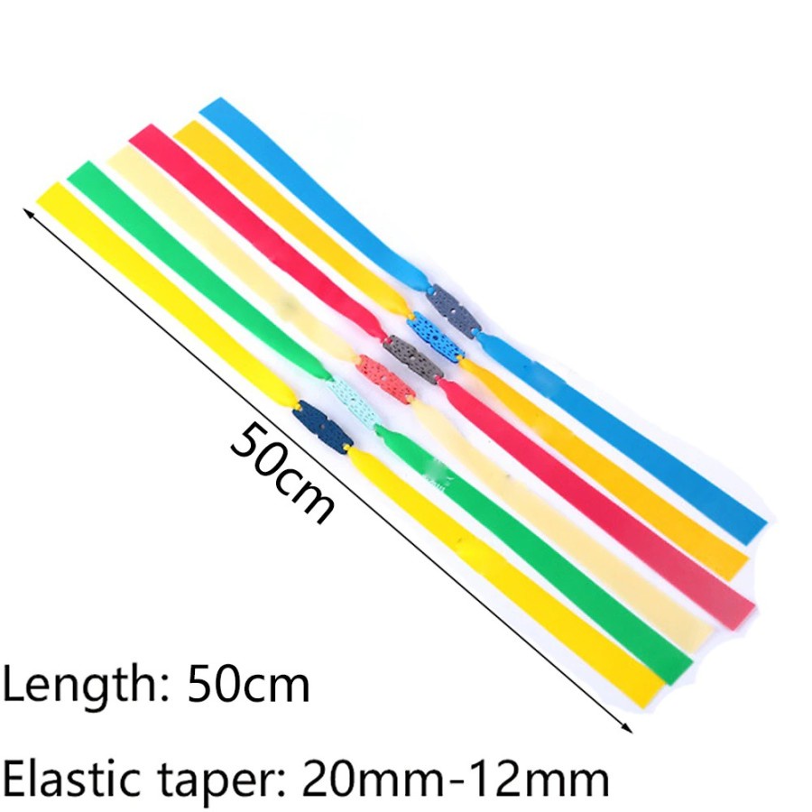 Tali Ketapel Rubber Flat Elastic Band 50cm 0.65mm 5PCS - EFR29 - Cream