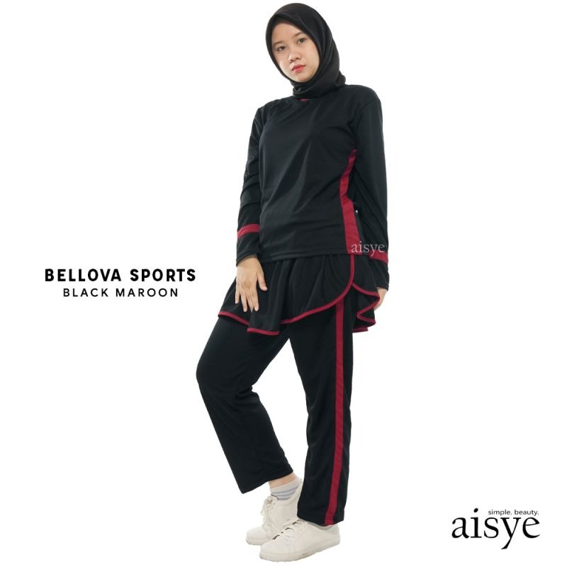 Baju Senam Wanita Setelan Olahraga Muslimah BELLOVA AISYE