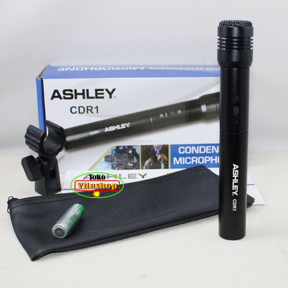 Microphone Ashley CDR-1 Mic Condensor Mik Kabel / Mikrofon Original