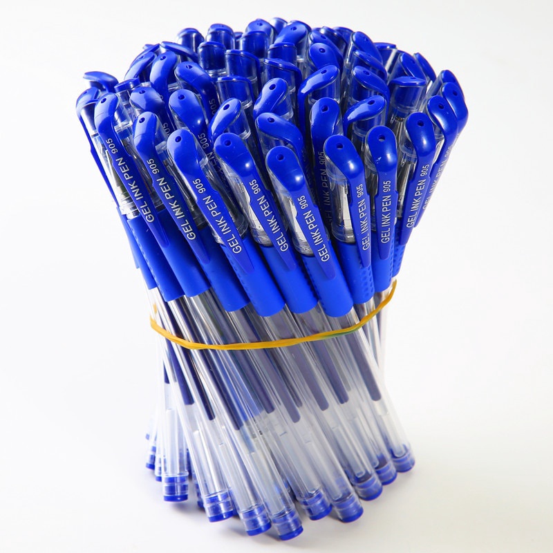 5pcs / set Pulpen Gel Karbon Netral 0.5 Warna Merah / Biru / Hitam Untuk Sekolah / Kantor