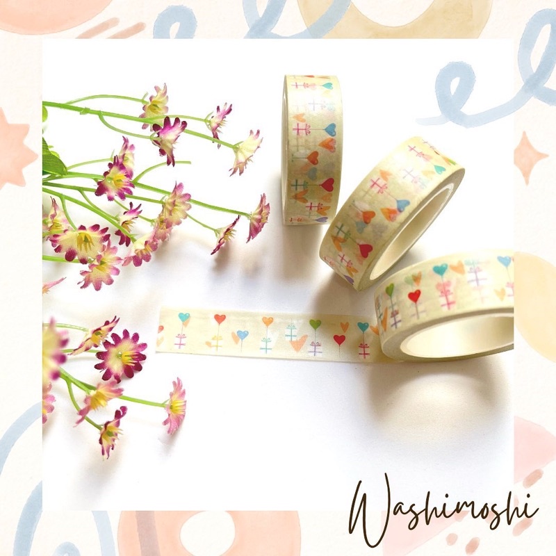 

Washimoshi Masking Tape Present n Heart (10 meter)