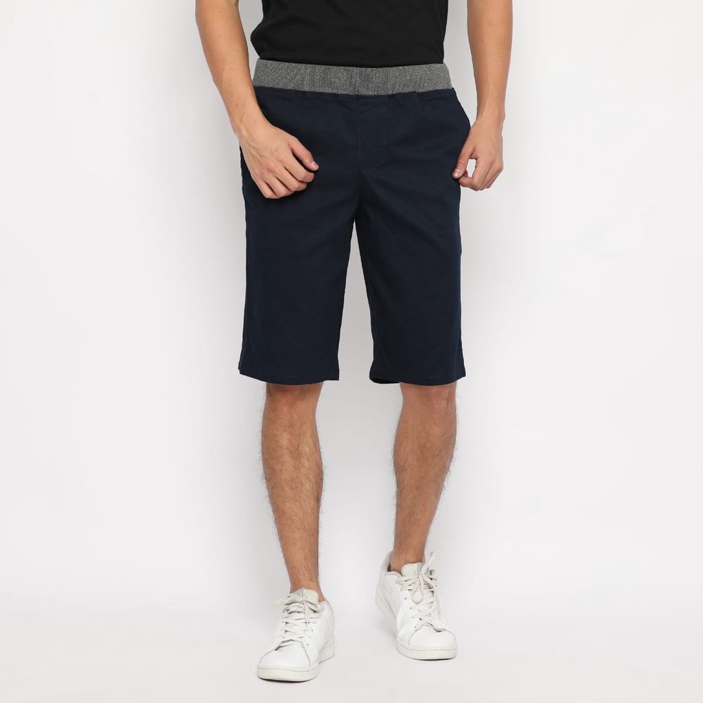 ESCROW CELANA PENDEK CHINO RIB NAVY BIRU TUA