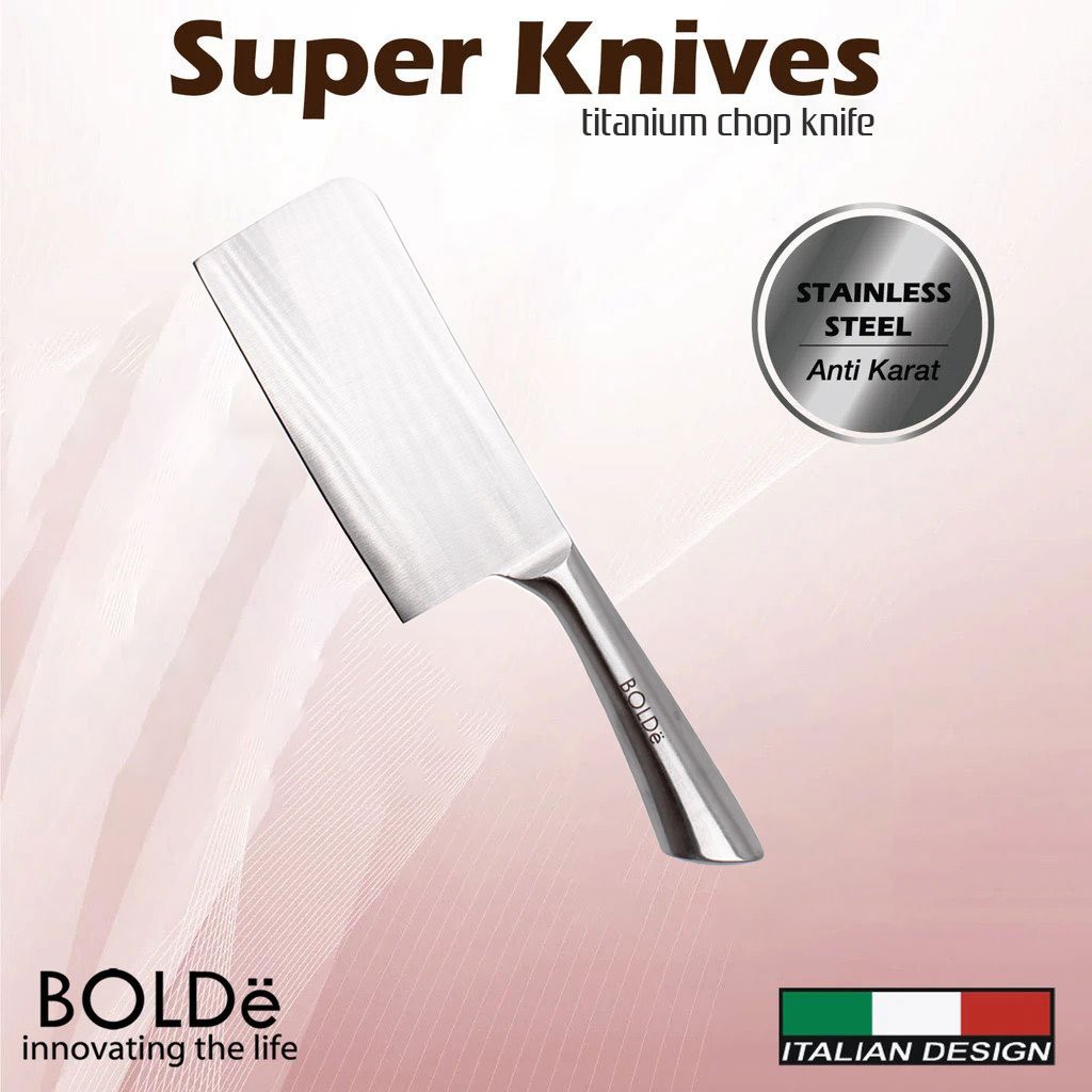 Super Knives Titanium CHOP Knife Pisau Daging Original BOLDe