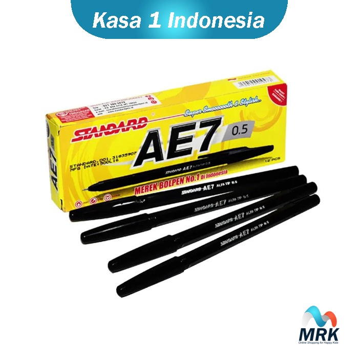 

4 PCS Bolpoin Hitam Standard / Pulpen Warna Hitam