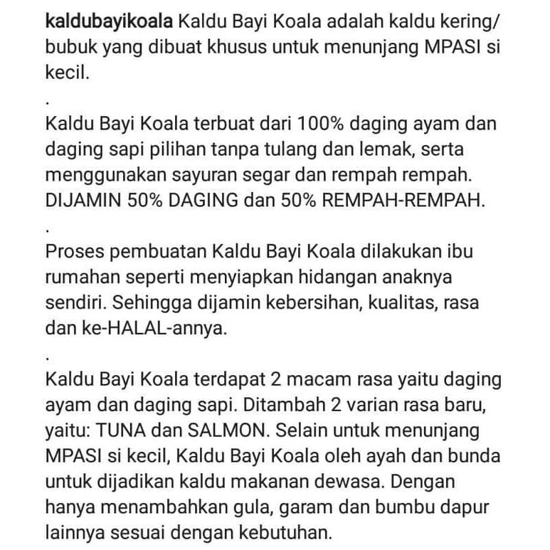 

Terbaru Kaldu Bayi Koala Varian Ayam Murah