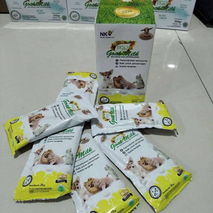 Susu ECO Pet Goat Milk 20gr Susu Kambing Untuk Anak Kucing Anjing