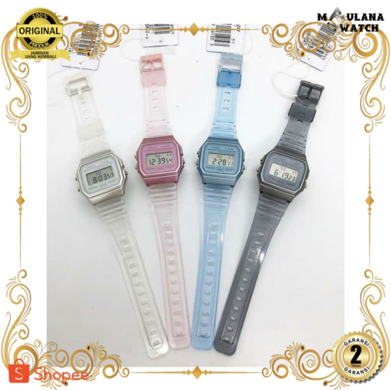 JAM TANGAN PRIA WANITA | RANTAI | KULIT | KARET | MURAH | CEWEK CASIO ORIGINAL F91 JELLY