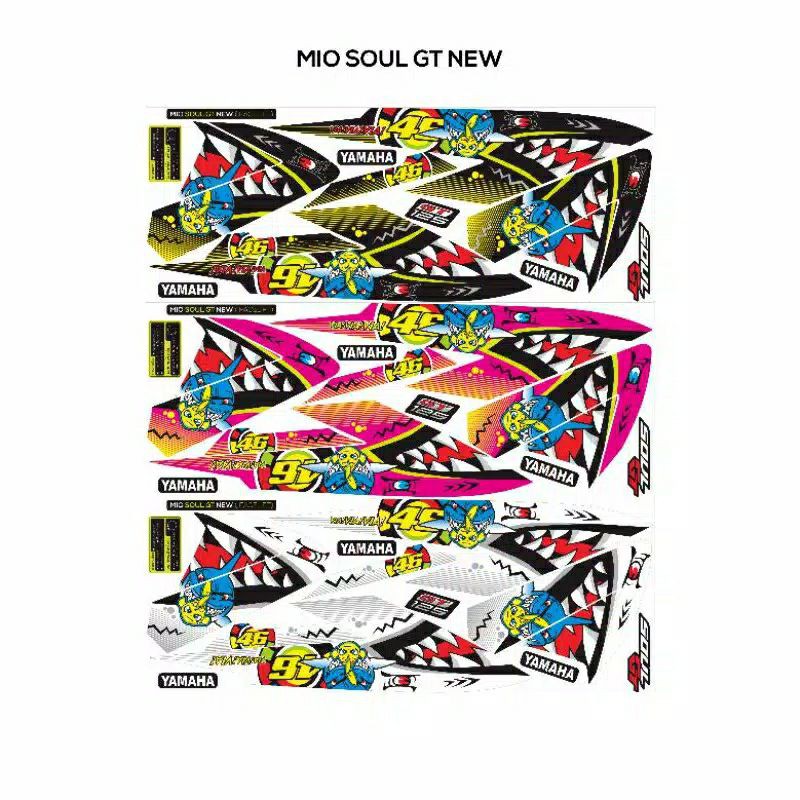 STRIPING LIS BODY MOTOR MIO SOUL GT NEW / STRIPING VARIASI MIO SOUL GT BARU - Stiker Mio soul Gt