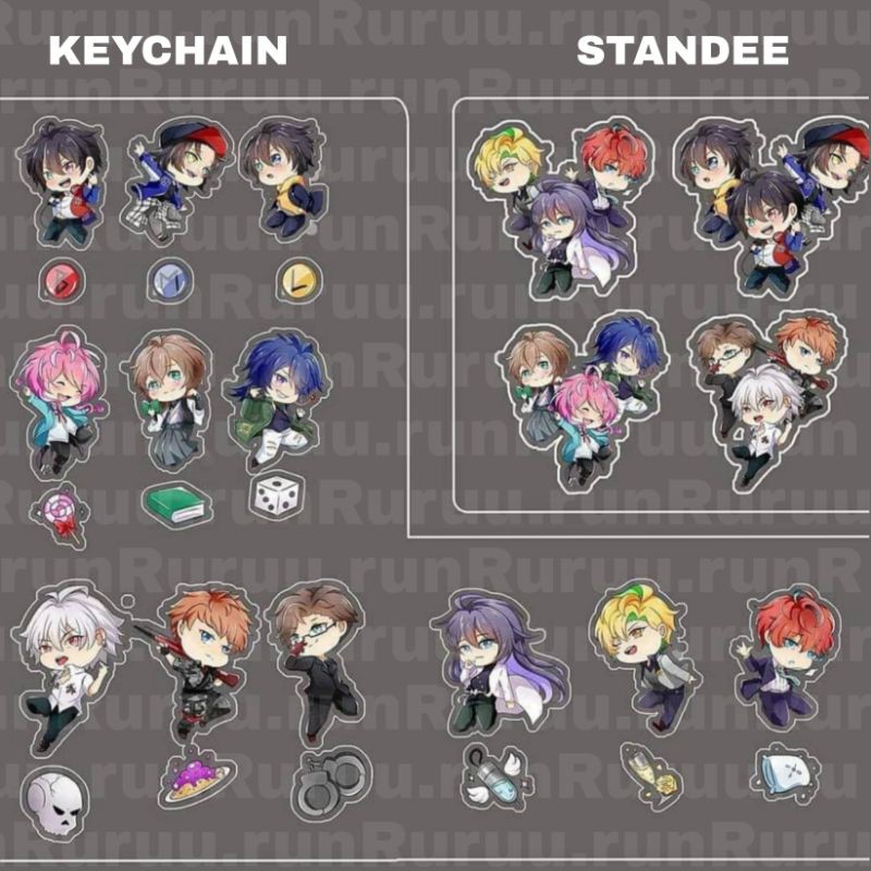 Hypnosis Mic Hypmic Double Sided Standee, Phone Strap, Keychain Glitter Resin Coated Acrylic Charm