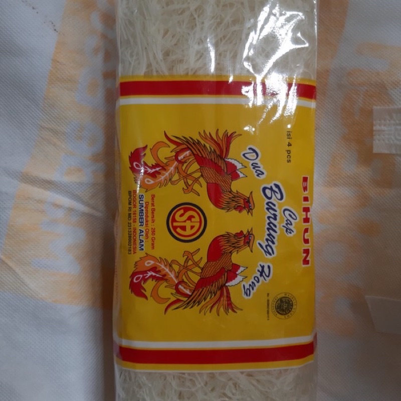 Bihun cap dua burung hong 250gram