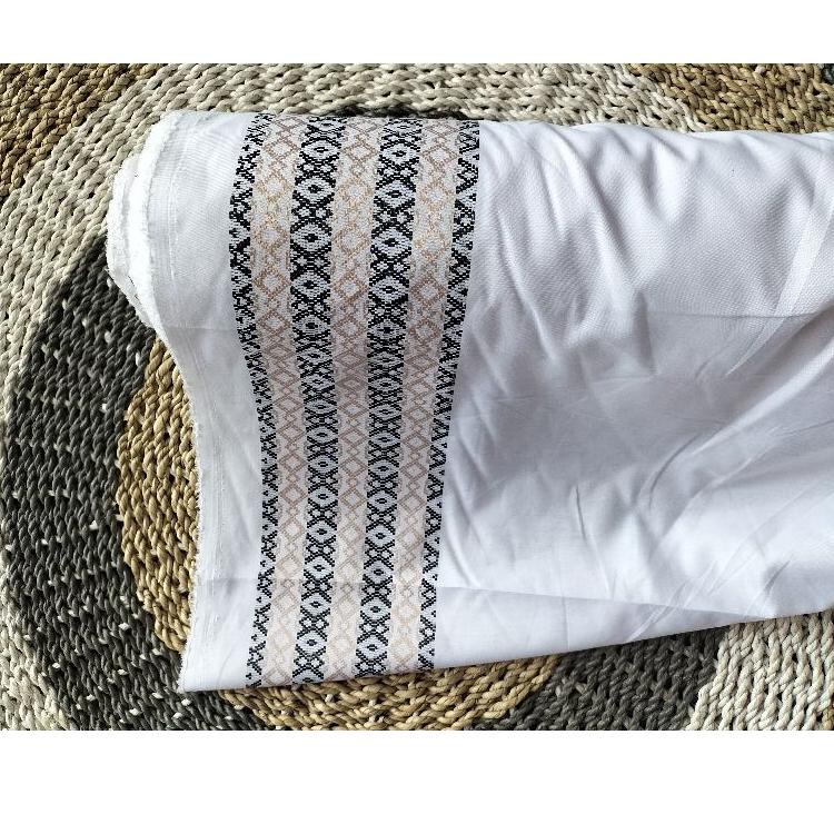 {Khr31au22ᴶ} putih bersih || kain katun madinah motif bordir sama sisi || kain katun madinah motif |