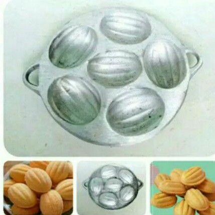 Cetakan Kue Bolu Panggang / Bolu Ketapang / Cetakan Kue Bolu Kumbang Besar Isi 6