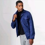 Signore Minimal Jacket OT5 Size M Blue Suede Size Ukuran M