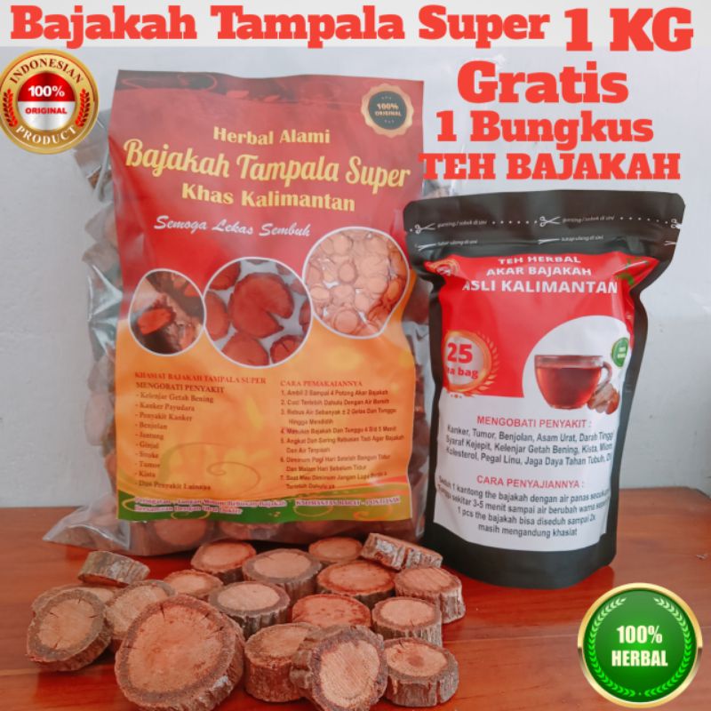 

Akar Bajakah Tampala Super 1kg + Gratis 1 Bungkus Teh Bajakah isi 25pcs
