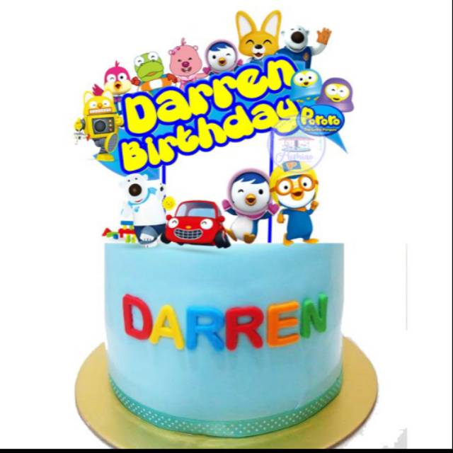 Pororo cake topper