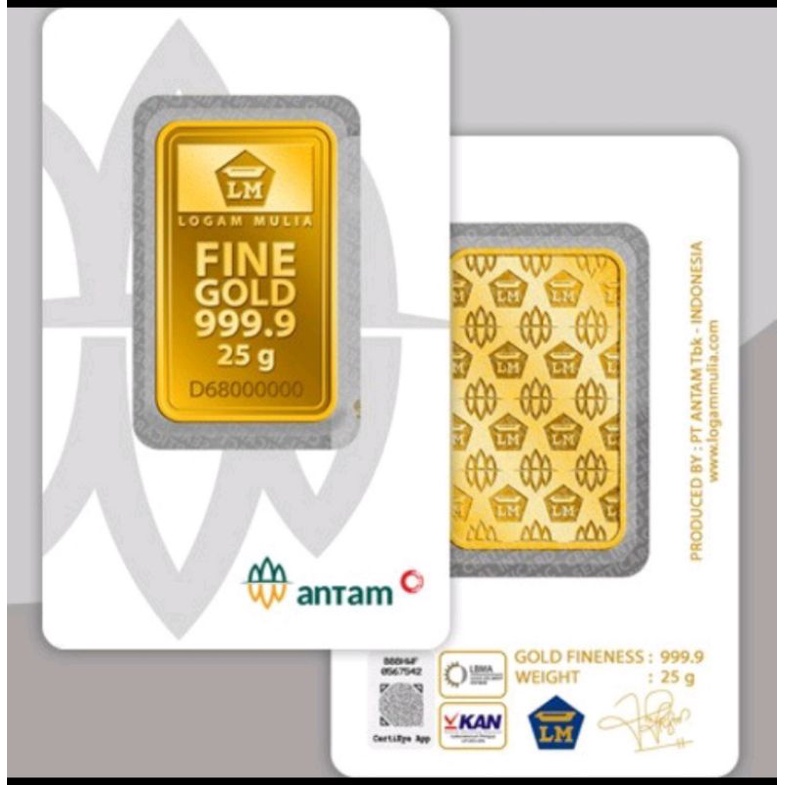 Emas Antam 25 Gram