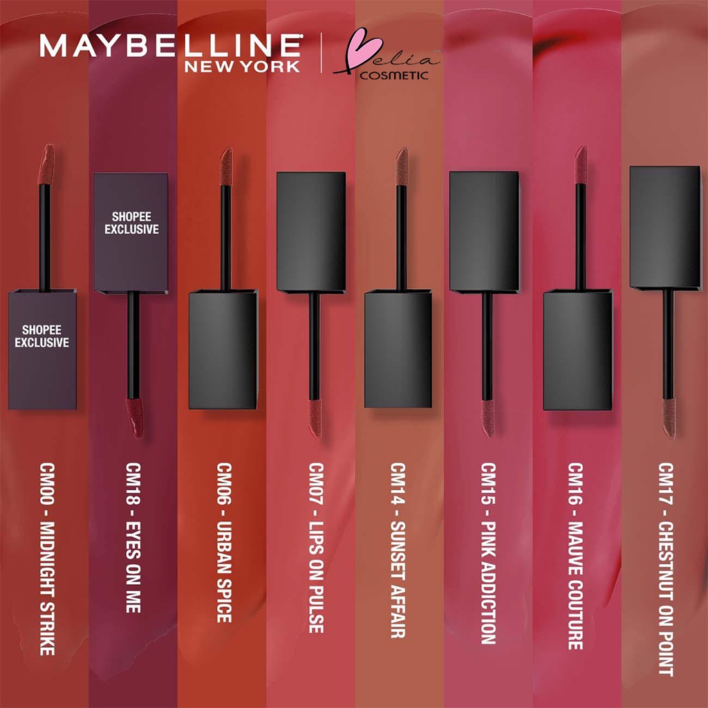 ❤ BELIA ❤ MAYBELLINE Cushion Mattes Lip Cream | Lip Matte | Lipstick | Matte Finish | Waterproof |  Lipstick Soft Velvet Finish Lembut &amp; Ringan BPOM