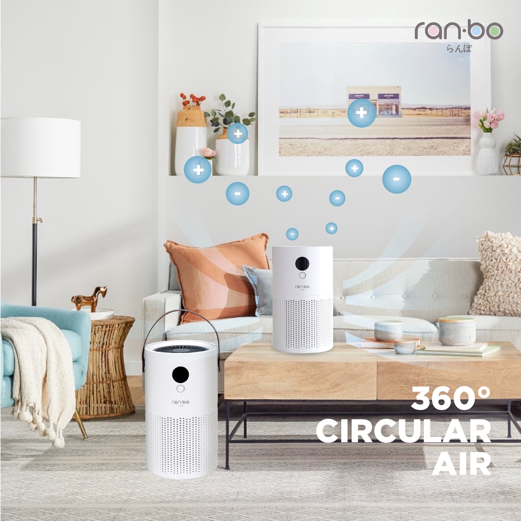 Ranbo Portable Air Purifier &amp; Ionizer (Rechargeable) HEPA13 Filter