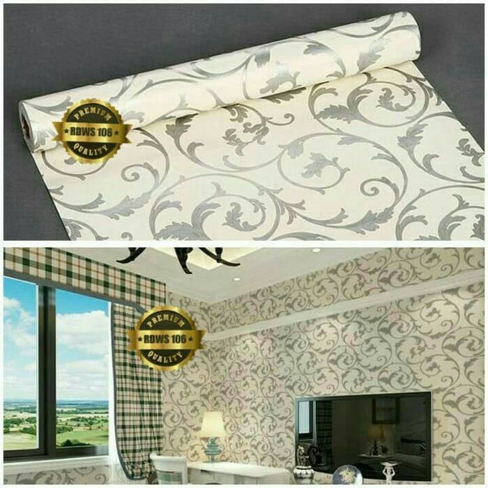 Wallpaper Sticker Dinding Motif Bunga Rambat Panjang 10Meter x Lebar 45cm