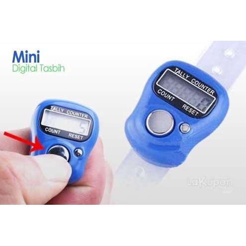 Alat Hitung Digital Led Tasbih Jari Tally Counter Tasbih Ibadah Mini