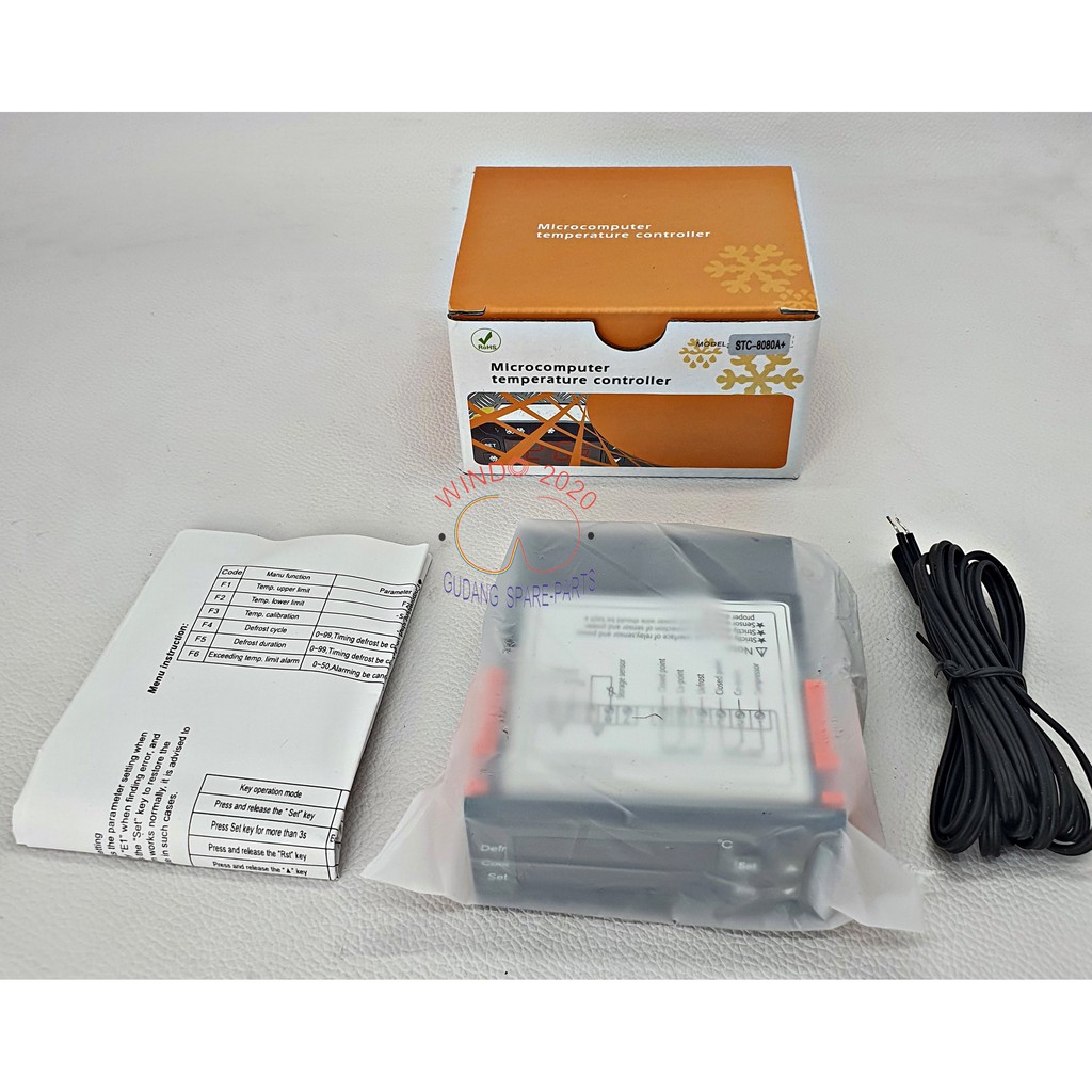 THERMOSTAT STC-8080A+ | TEMPERATURE CONTROL DIGITGAL STC8080 A+ | PENGATUR SUHU COOL STORAGE ELITEC