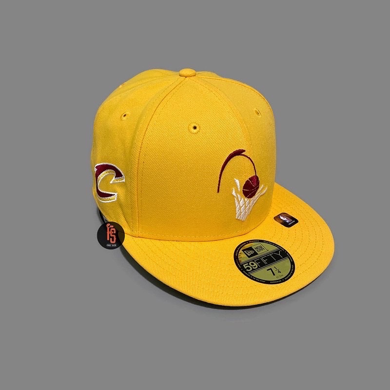 TOPI NEW ERA ORIGINAL 5950 NBA CITY 1 CLEVELAND CAVALIERS YELLOW