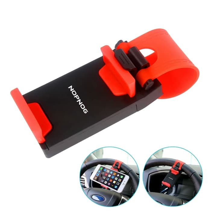 Car Holder Stir Hp Universal Mobil Jepit Smartphone Steer Lazypod Car