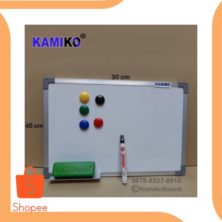 

Dijual Whiteboard Kamiko 30 x 45 cm Gantung - Spidol Hitam - Magnet - Hapusa Berkualitas