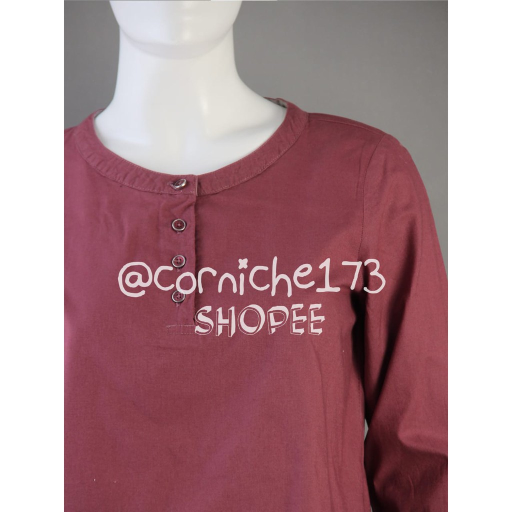 Corniche Diara Blouse Maroon - TH231129-4
