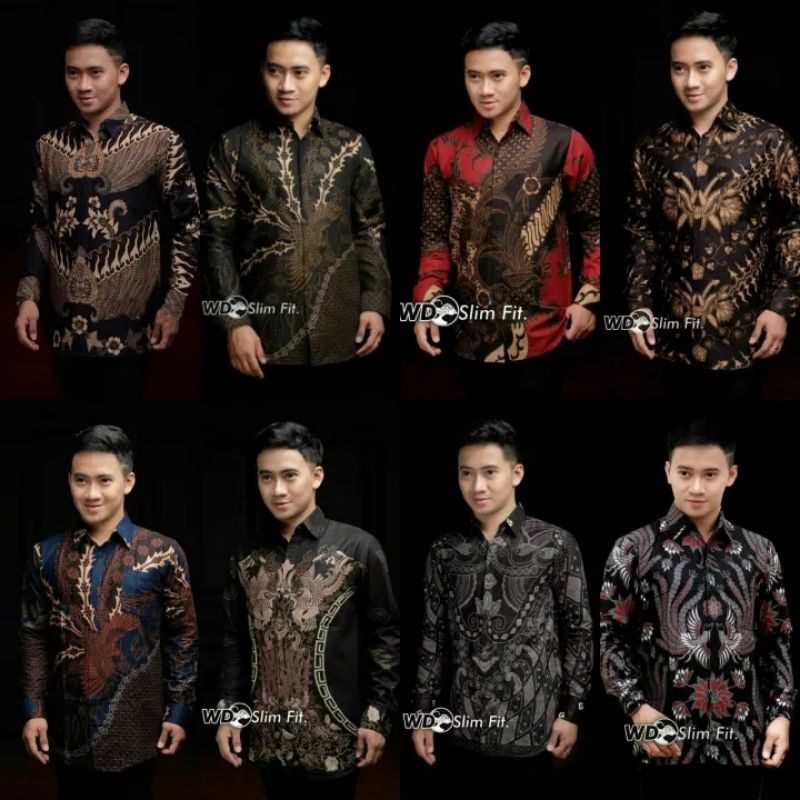 Baju Kemeja Batik Pria Dewasa Murah Lengan Panjang Modern Kondangan Mewah Premium