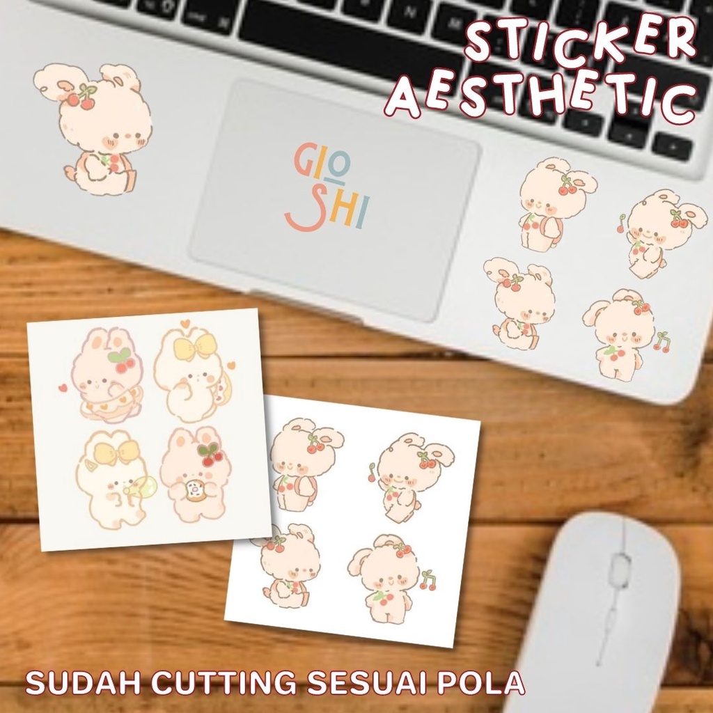 

sticker aesthetic fluffy bear by Gioshi.Store
