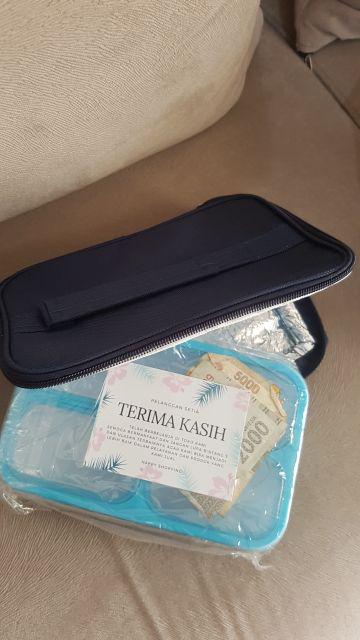 Kotak Bekal Makanan Lunch Box Yooyee Mini 3 Sekat Tempat Penyimpan Makanan Anti Tumpah