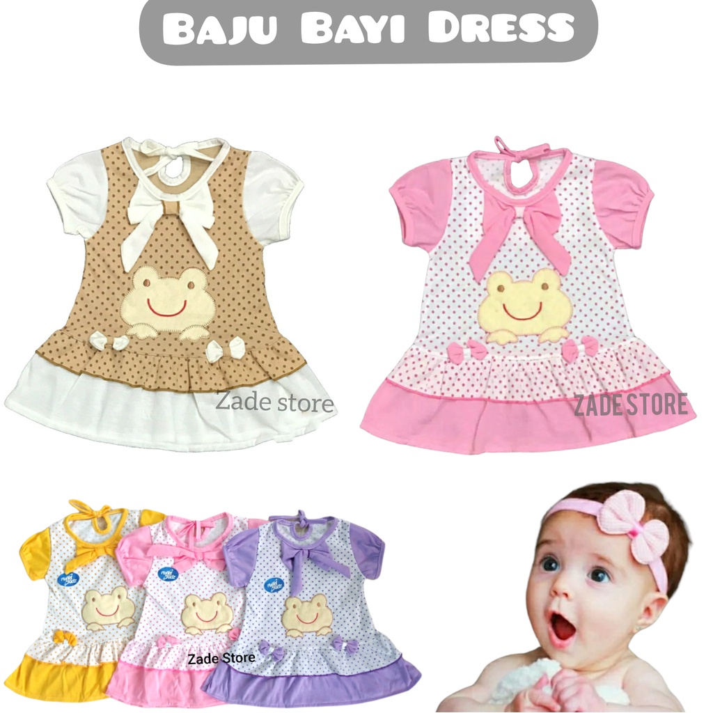 Dress bayi Planet Kidz 0-12 bulan baju bayi perempuan baju rok terusan bayi newborn rok anak baju anak perempuan set baru lahir