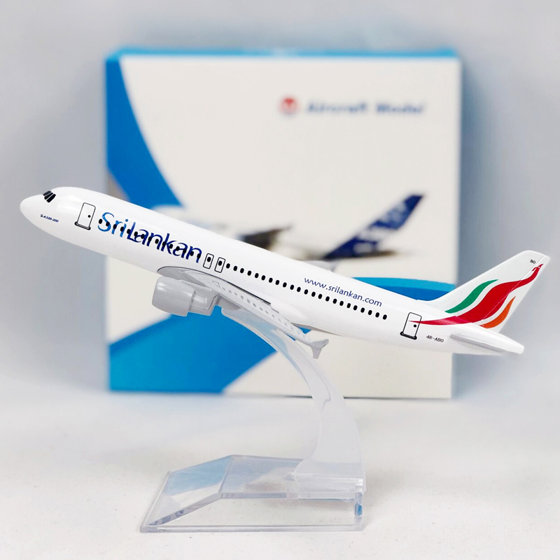 Srilankan Airlines A320 Model Pesawat Terbang Sri Lanka Airbus 320 Die-cast Bahan Alloy Ukuran 16CM