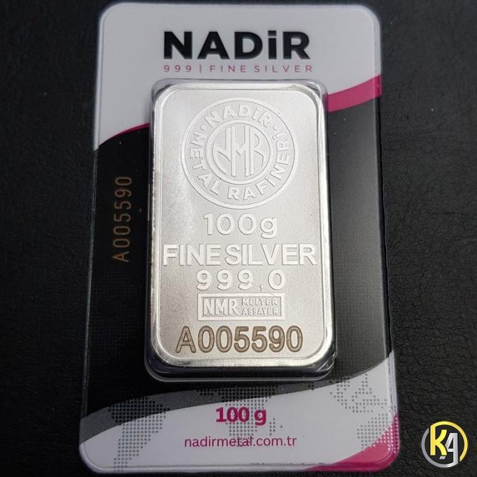 SALE | Perak Batangan Nadir 100 Gram Kemasan Press NEW 99.999
